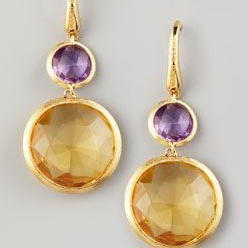 おしゃれなヴィンテージオレンジクリスタルガラスイヤリングで特別なルックを演出