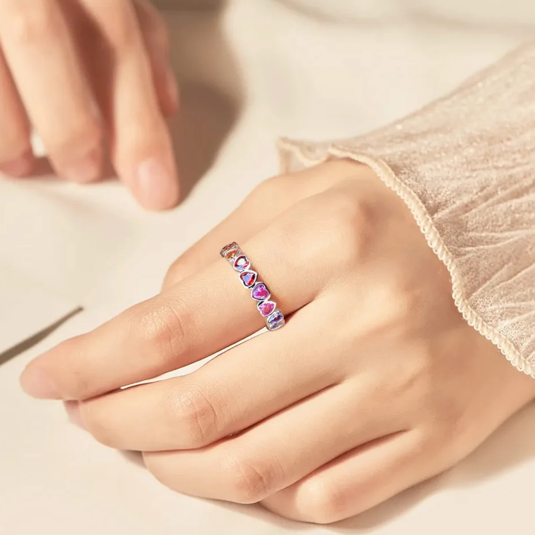 バンター・ハート・ミニリング - 925スターリングシルバー製の最高品質