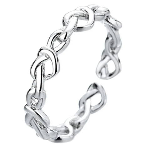 ハート装飾の925スターリングシルバー製リング