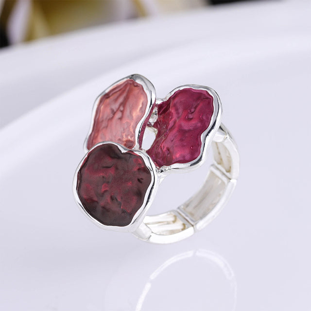 エレガントなクラシックエナメルリング サークルデザイン