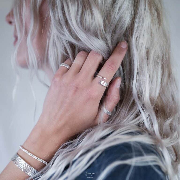 高品質925スターリングシルバー製エレガントな調整可能リング