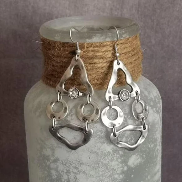 エレガントなヴィンテージシルバーエスニックイヤリング - ユニークなスタイルのために