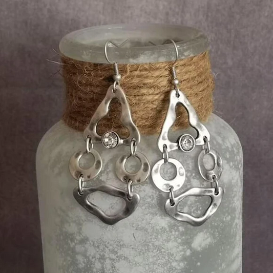 エレガントなヴィンテージシルバーエスニックイヤリング - ユニークなスタイルのために