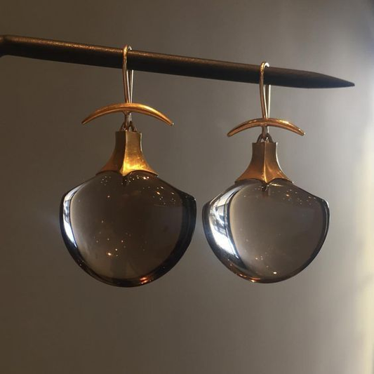 洗練されたヴィンテージコスミッシュクリスタルイヤリング - 時代を超えたエレガンスのために